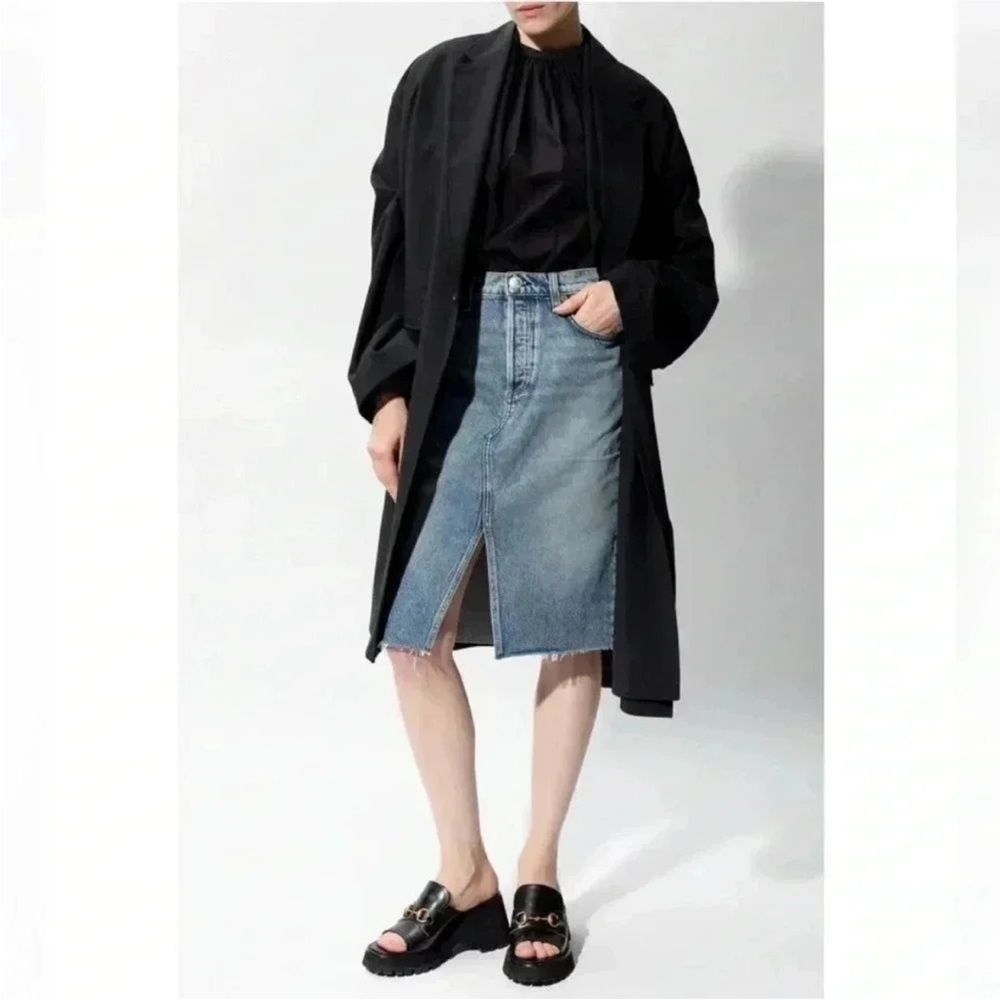 Rag & Bone Womens High Rise Midi Skirt Farrow Size 26